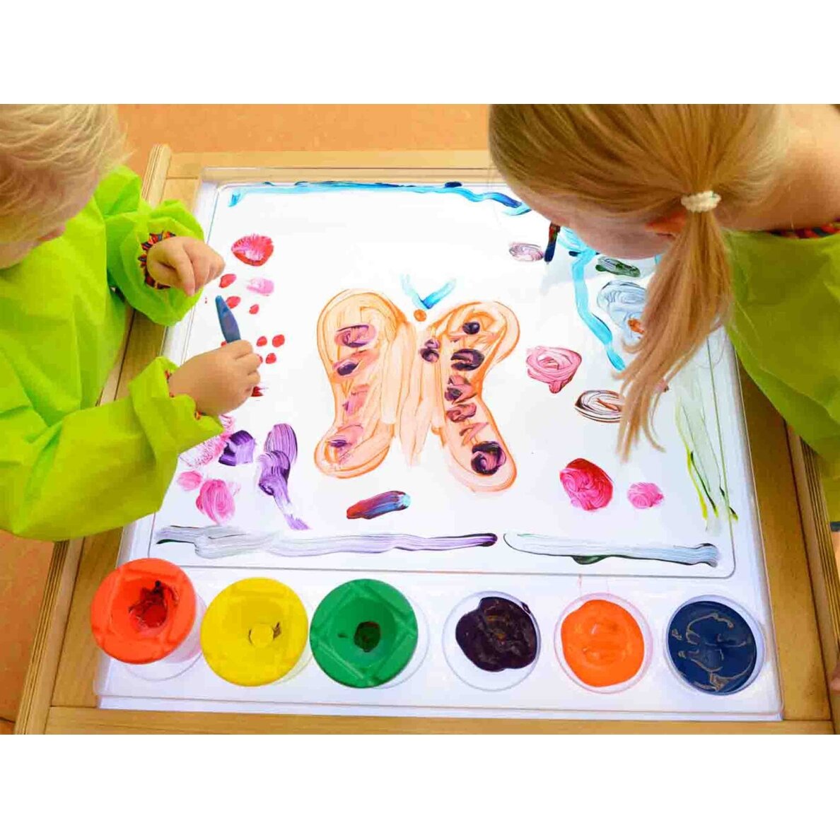 MASTERKIDZ Montessori kvadratinis tapybos padėklas 3
