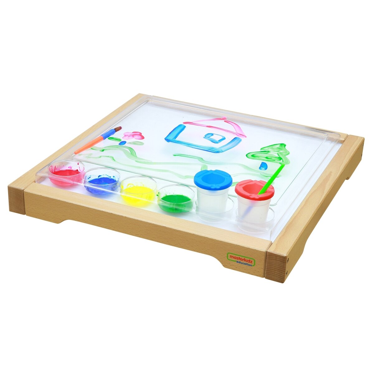 MASTERKIDZ Montessori kvadratinis tapybos padėklas 4 MASTERKIDZ Montessori kvadratinis tapybos padėklas 4