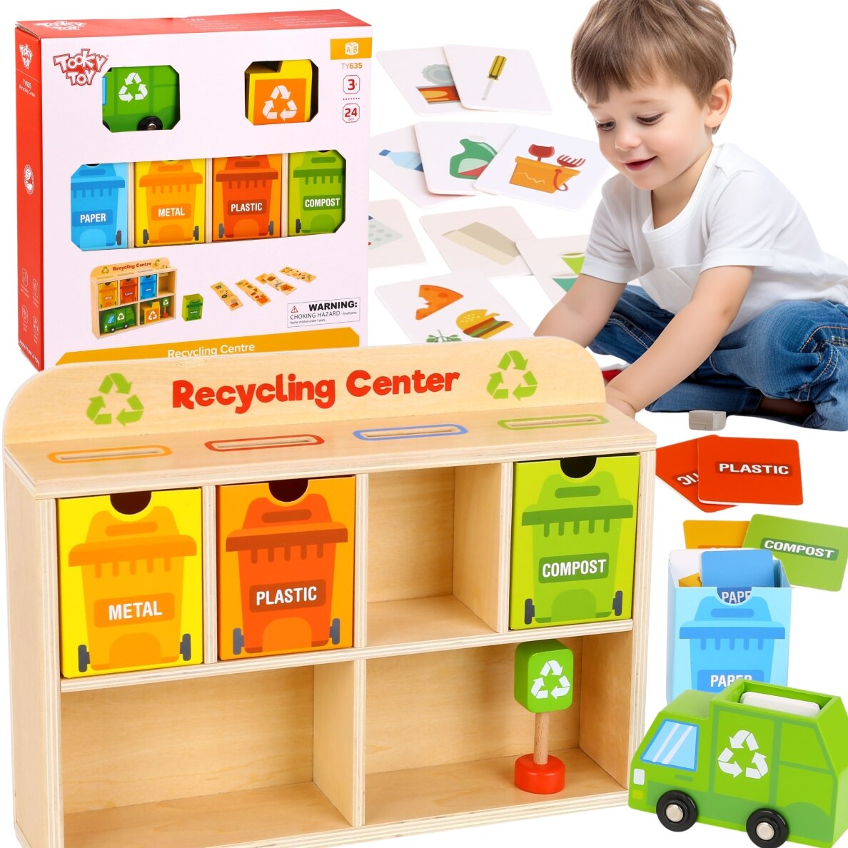 TOOKY TOY Medinis perdirbimo centras – edukacinis rūšiavimo žaislas