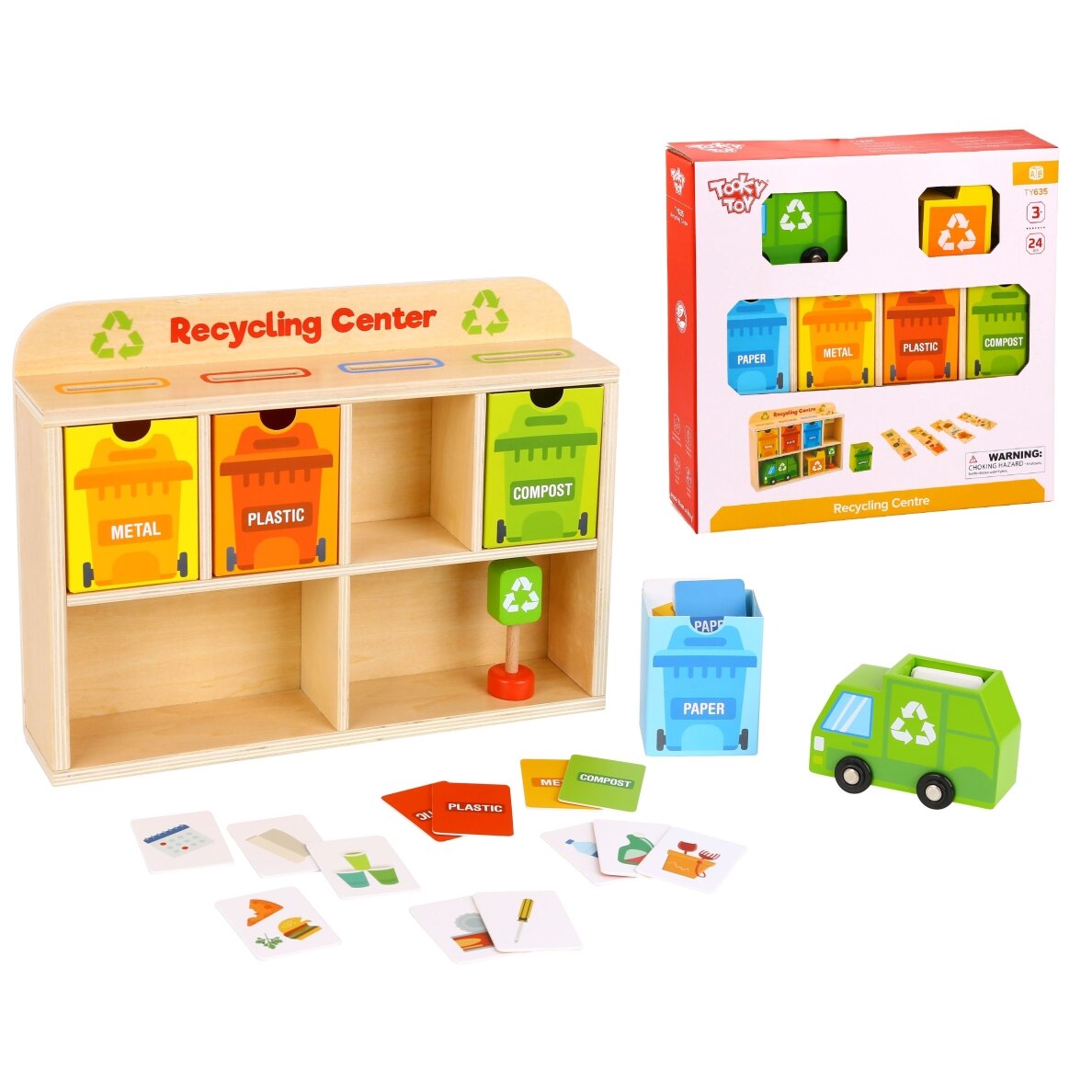 TOOKY TOY Medinis perdirbimo centras – edukacinis rūšiavimo žaislas 7