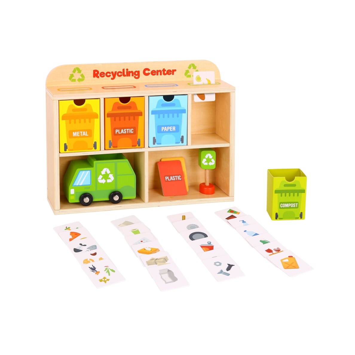TOOKY TOY Medinis perdirbimo centras – edukacinis rūšiavimo žaislas 11 TOOKY TOY Medinis perdirbimo centras – edukacinis rūšiavimo žaislas 11