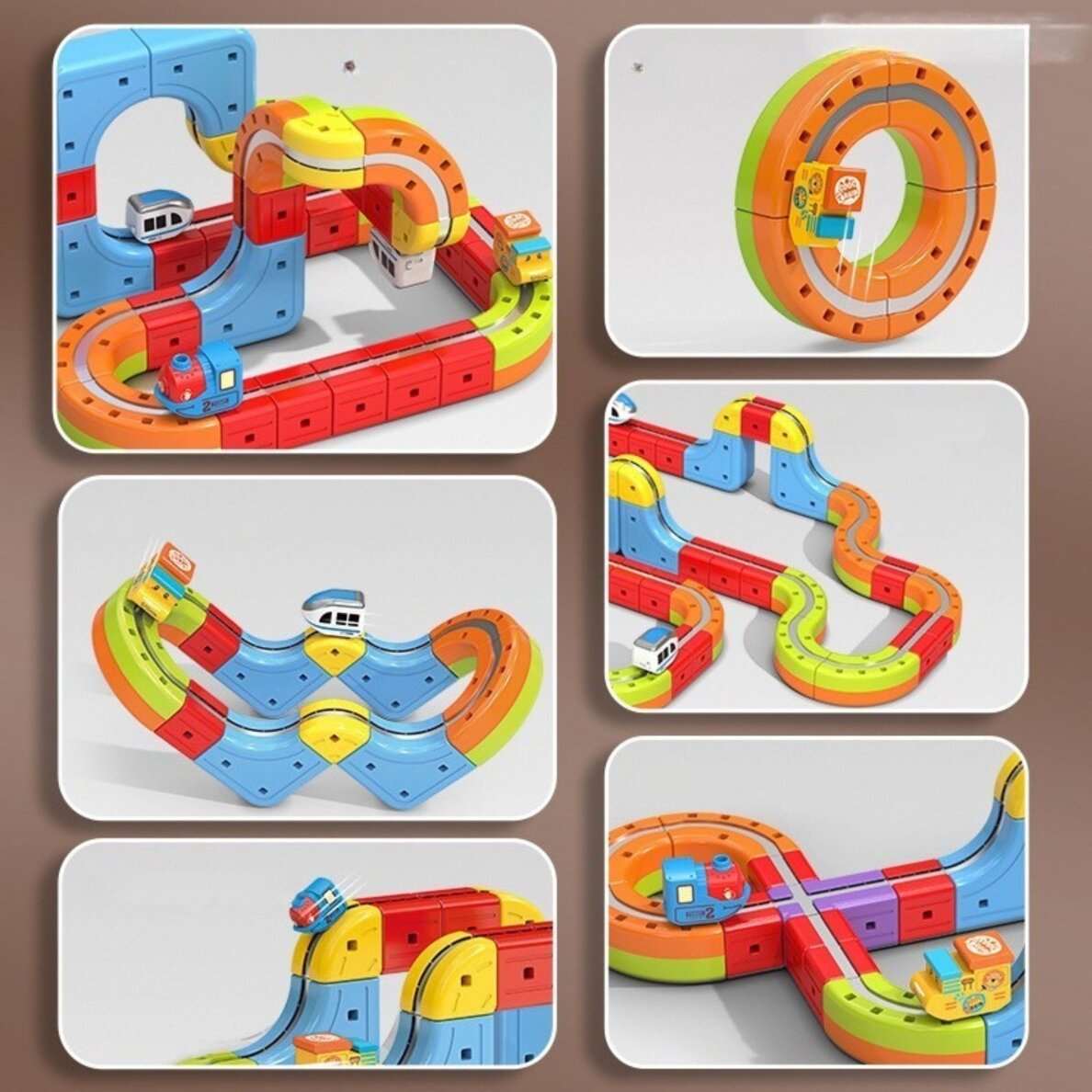 WOOPIE Magic Cube Train konstravimo blokeliai Anti-Gravity magnetinė trasa 68 vnt. 8 WOOPIE Magic Cube Train konstravimo blokeliai Anti-Gravity magnetinė trasa 68 vnt. 8