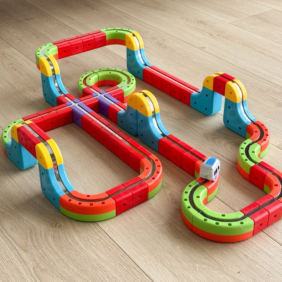 WOOPIE Magic Cube Train konstravimo blokeliai Anti-Gravity magnetinė trasa 68 vnt. 4