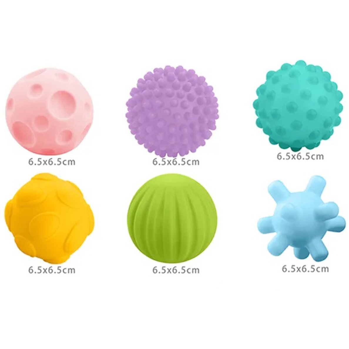 WOOPIE BABY Sensoriniai spaudžiami kamuoliukai, 6 vnt. 9 WOOPIE BABY Sensoriniai spaudžiami kamuoliukai, 6 vnt. 9