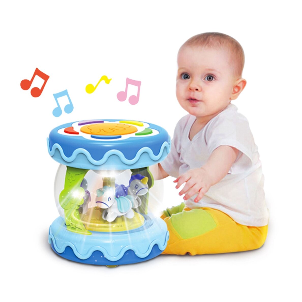 WOOPIE BABY Būgnas su muzikine dėžute ir projektoriumi 3-in-1 muzikinis žaislas kūdikiams + volelis mokymuisi ropoti 3 WOOPIE BABY Būgnas su muzikine dėžute ir projektoriumi 3-in-1 muzikinis žaislas kūdikiams + volelis mokymuisi ropoti 3