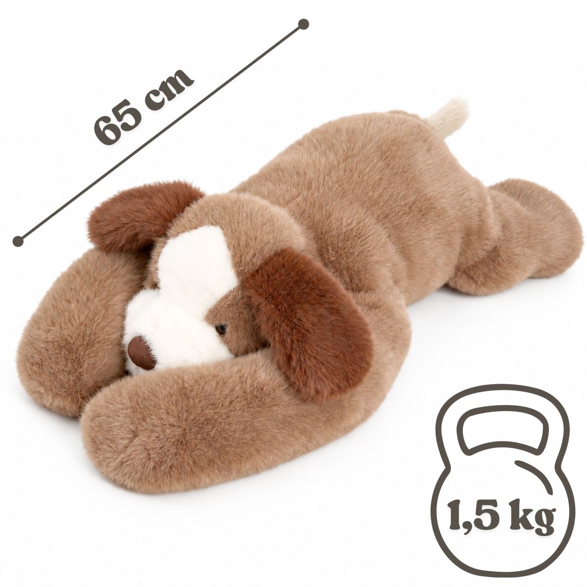 WOOPIE šuniuko svertinis sensorinis pliušinis žaislas 1.5kg 6