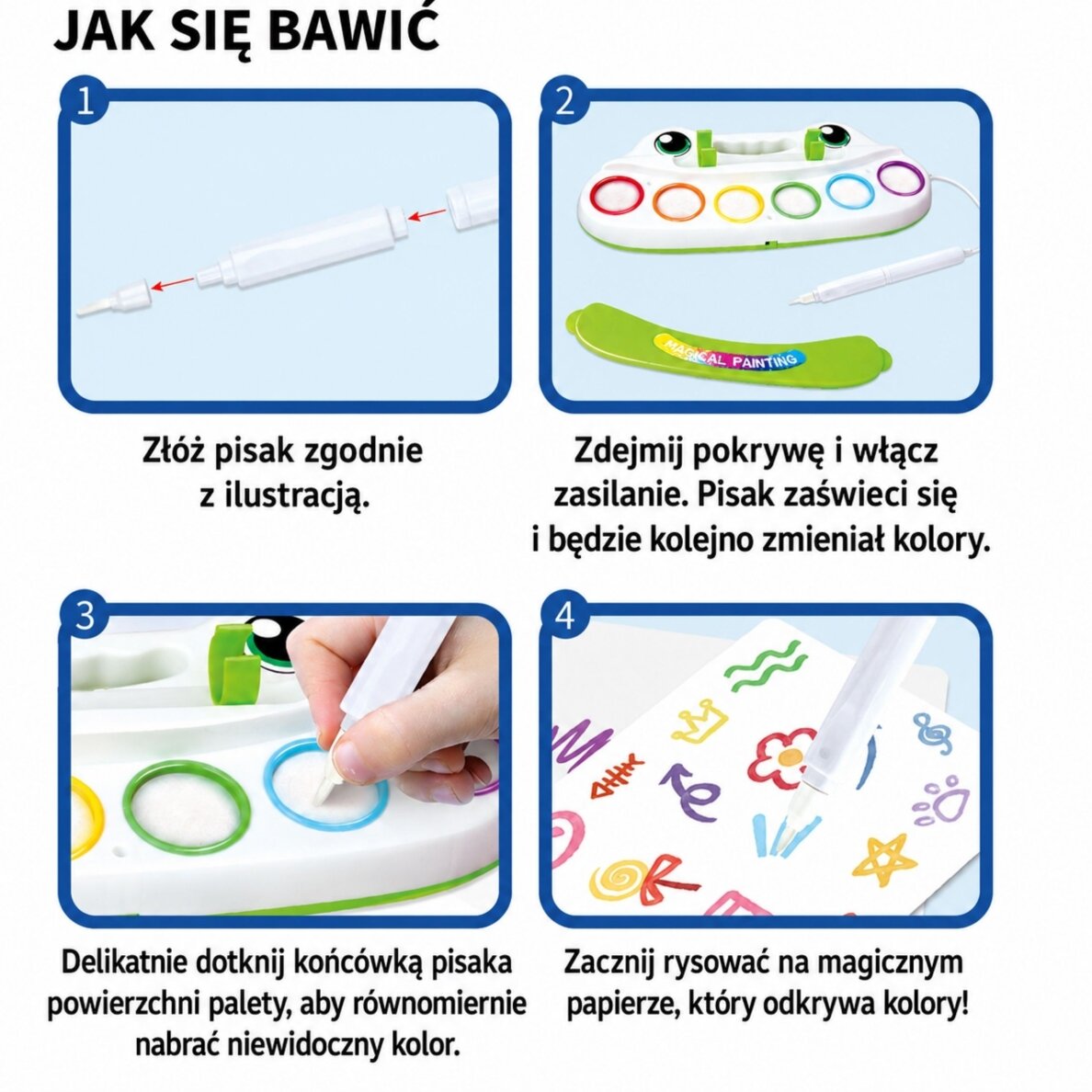WOOPIE kūrybinis tapybos rinkinys vaikams LED šviečiantis teptukas, antspaudai 6 spalvos 4 WOOPIE kūrybinis tapybos rinkinys vaikams LED šviečiantis teptukas, antspaudai 6 spalvos 4