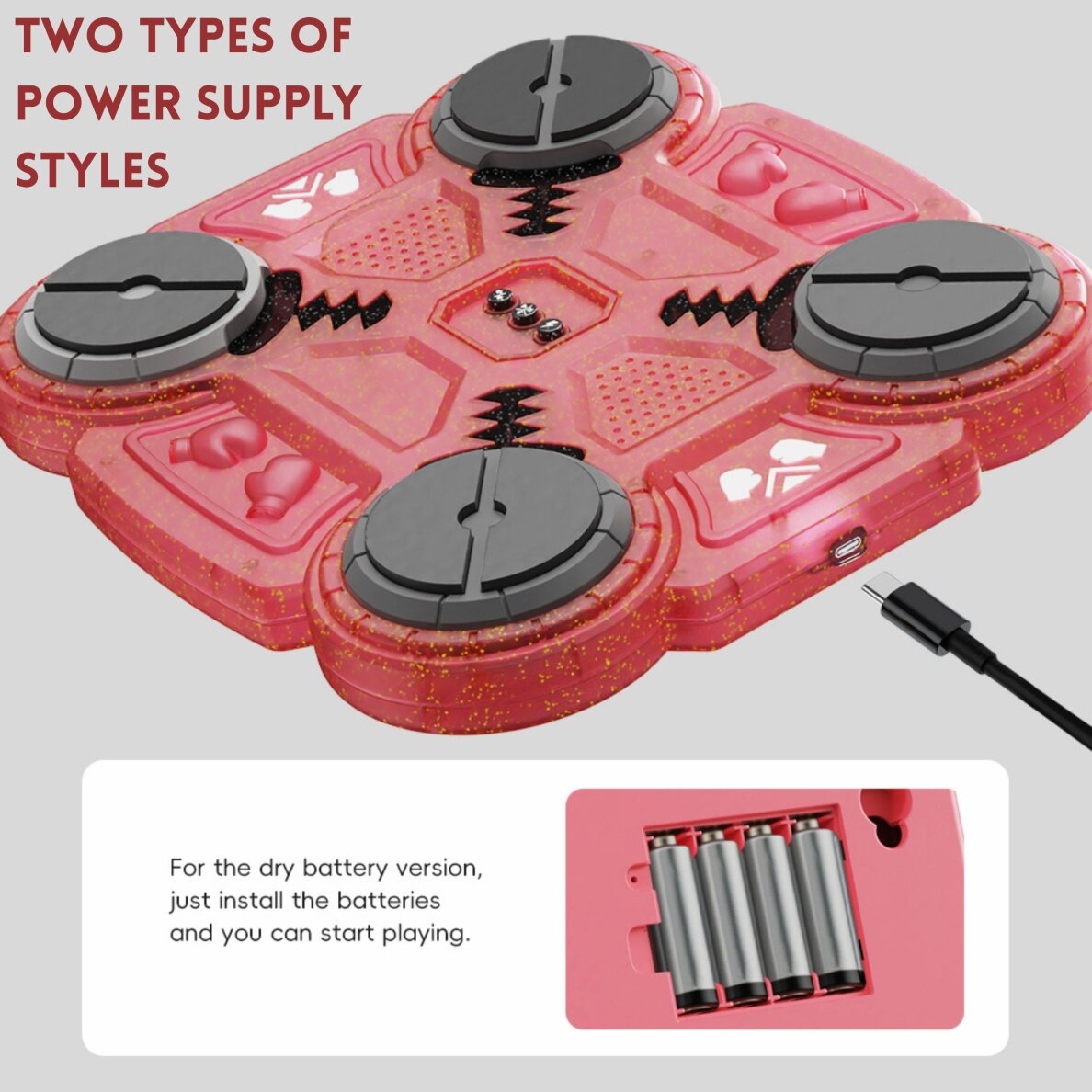 WOOPIE išmanus muzikinis bokso skydas Bluetooth rožinis 6 WOOPIE išmanus muzikinis bokso skydas Bluetooth rožinis 6