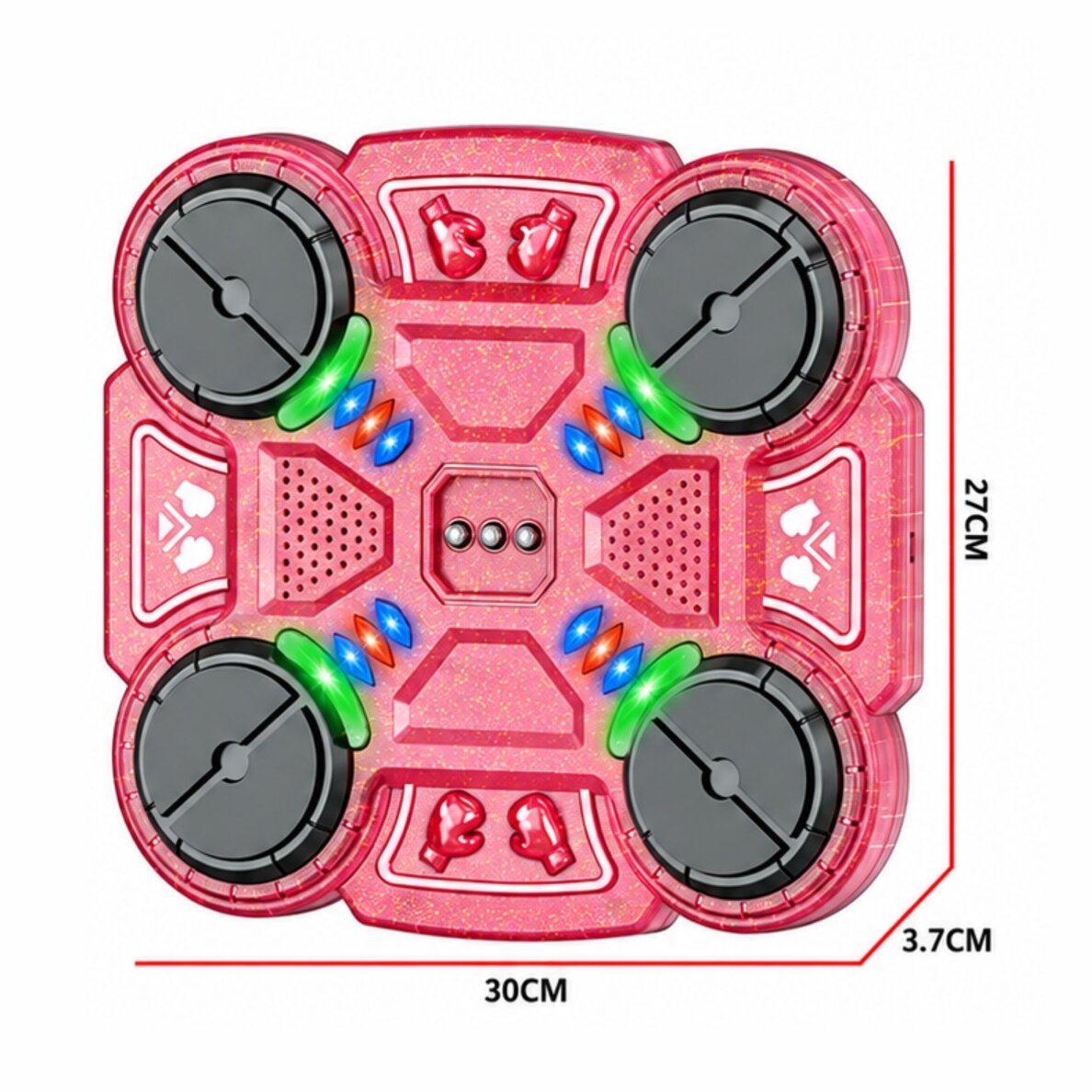 WOOPIE išmanus muzikinis bokso skydas Bluetooth rožinis 4
