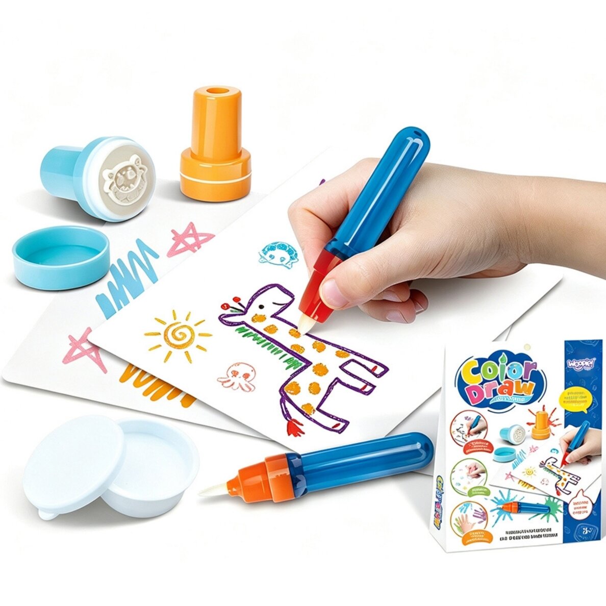 WOOPIE stebuklingas tapybos ir štampavimo rinkinys kūrybiškam linksmumui 6