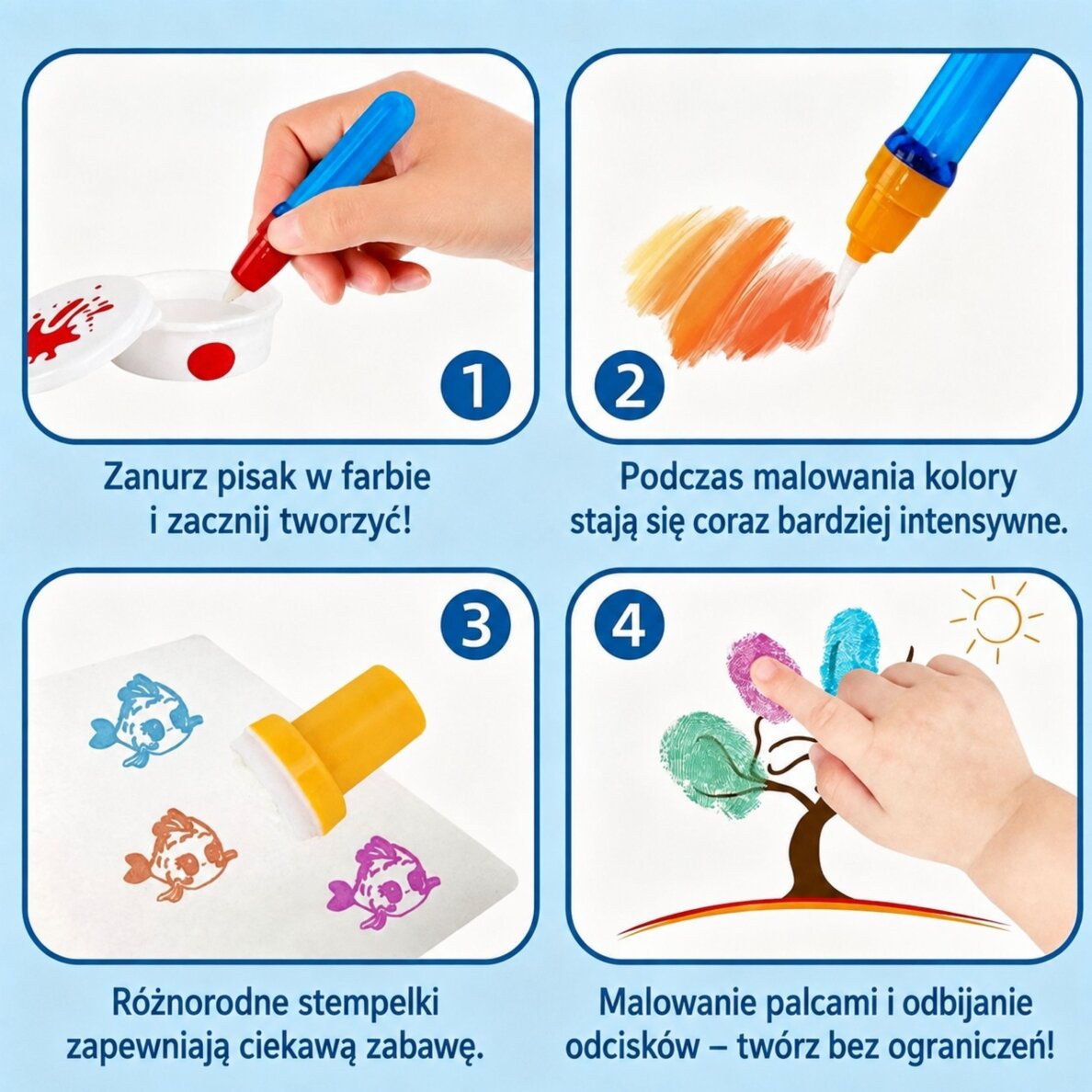 WOOPIE stebuklingas tapybos rinkinys - flomasteriai ir antspaudai, 26 vnt. 3 WOOPIE stebuklingas tapybos rinkinys - flomasteriai ir antspaudai, 26 vnt. 3