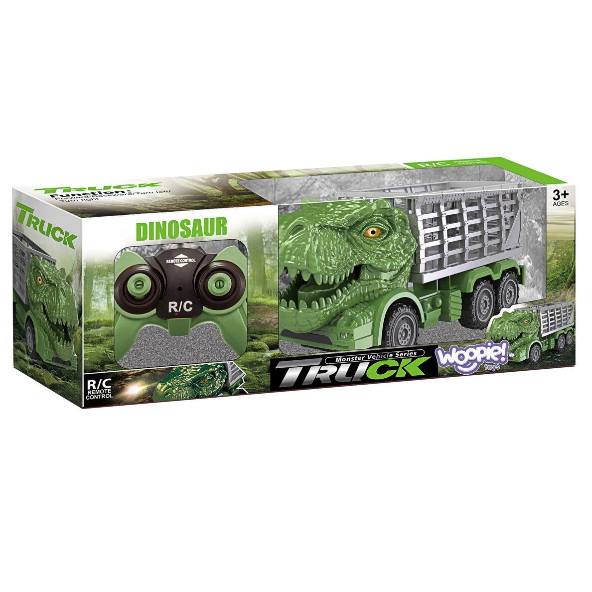 WOOPIE nuotoliniu būdu valdomas RC automobilis dinozauras žalias + figūrėlė 5 WOOPIE nuotoliniu būdu valdomas RC automobilis dinozauras žalias + figūrėlė 5