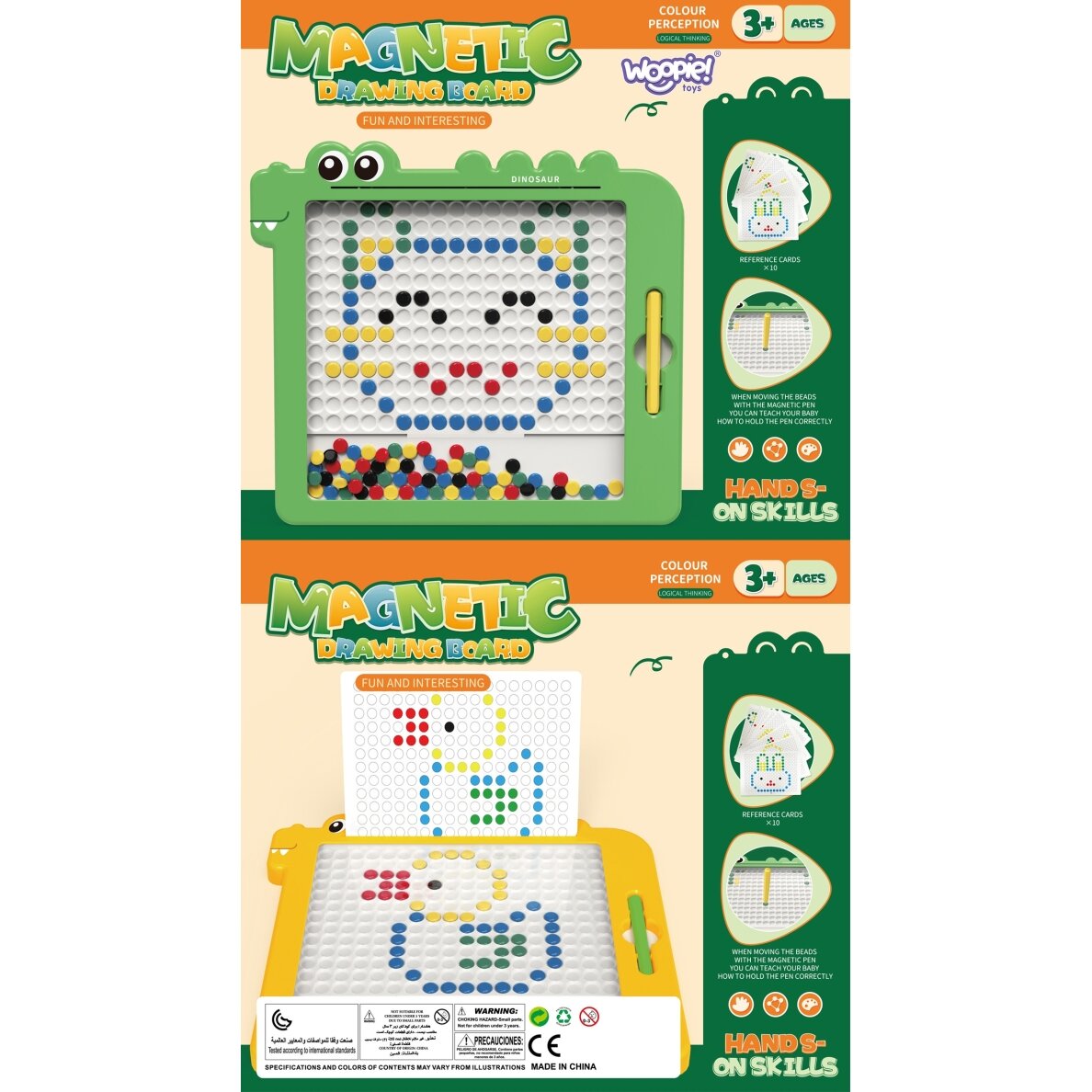 WOOPIE magnetinė lenta vaikams Montessori MagPad dinozauras 8