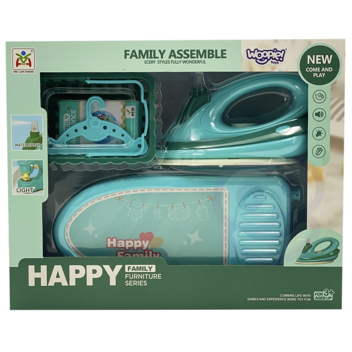 WOOPIE 2-in-1 lyginimo rinkinys: lyginimo lenta + skalbinių krepšys, 6 vnt. 6 WOOPIE 2-in-1 lyginimo rinkinys: lyginimo lenta + skalbinių krepšys, 6 vnt. 6