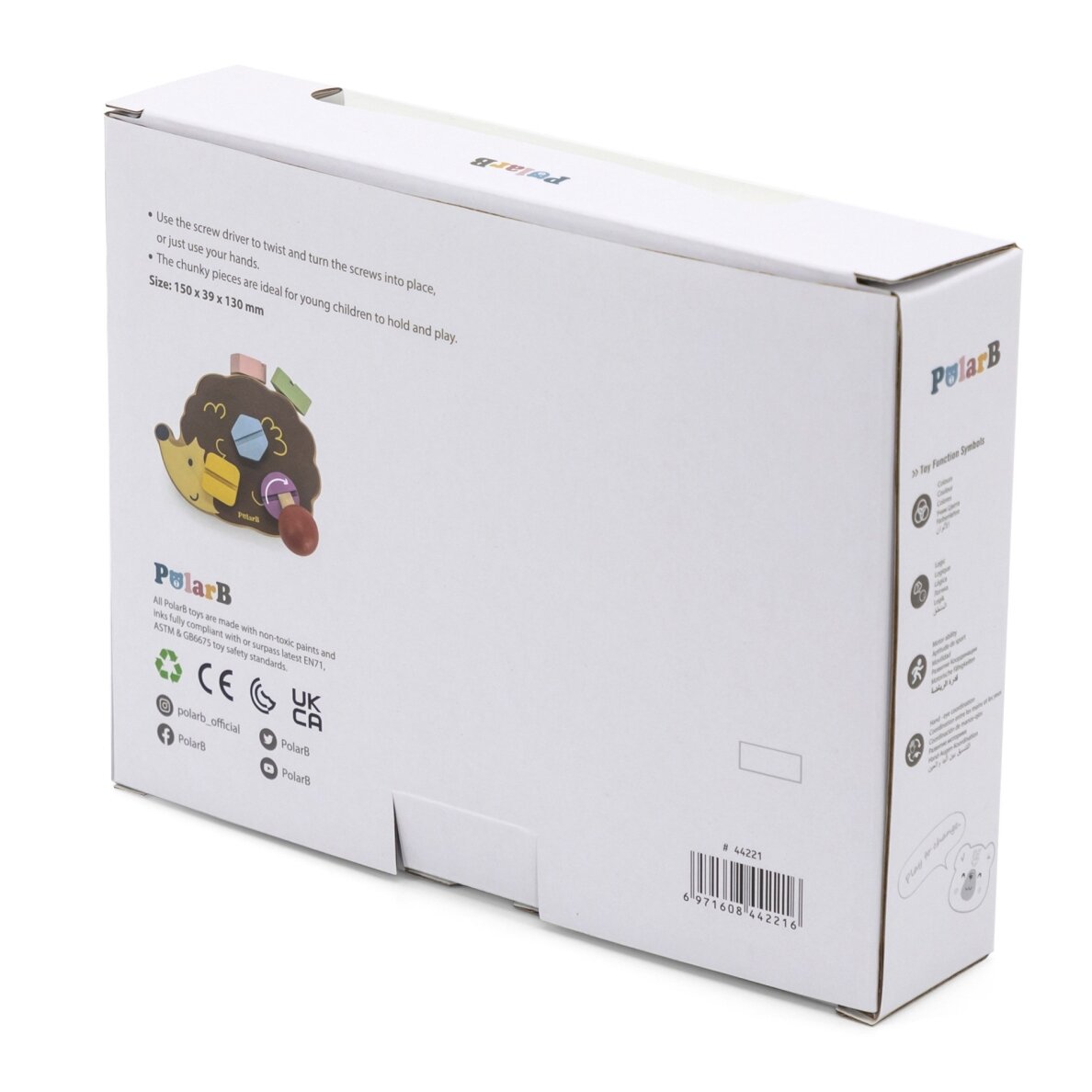 VIGA PolarB medinis konstravimo žaislas „Ežiukas“ su Montessori varžtais 10 VIGA PolarB medinis konstravimo žaislas „Ežiukas“ su Montessori varžtais 10
