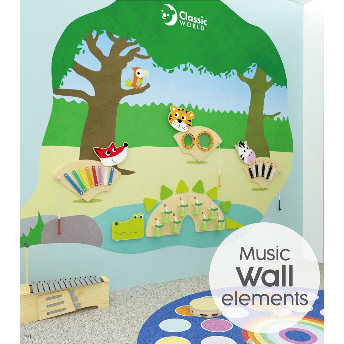CLASSIC WORLD EDU Muzikinė sieninė lenta LISEK 3