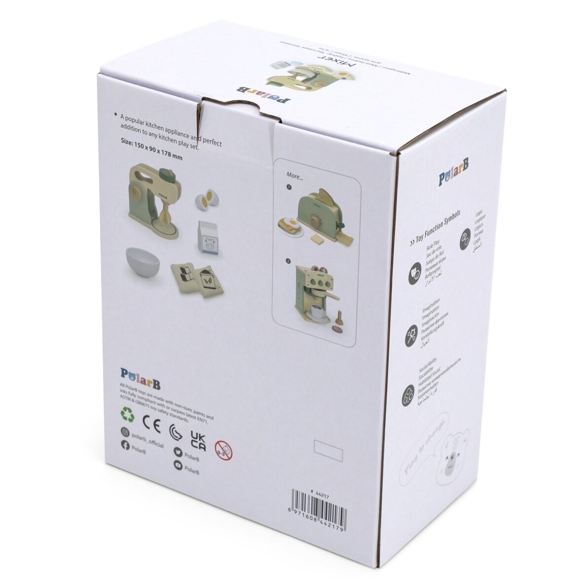 VIGA PolarB medinis virtuvinis plakiklis žalias + priedai 11 VIGA PolarB medinis virtuvinis plakiklis žalias + priedai 11