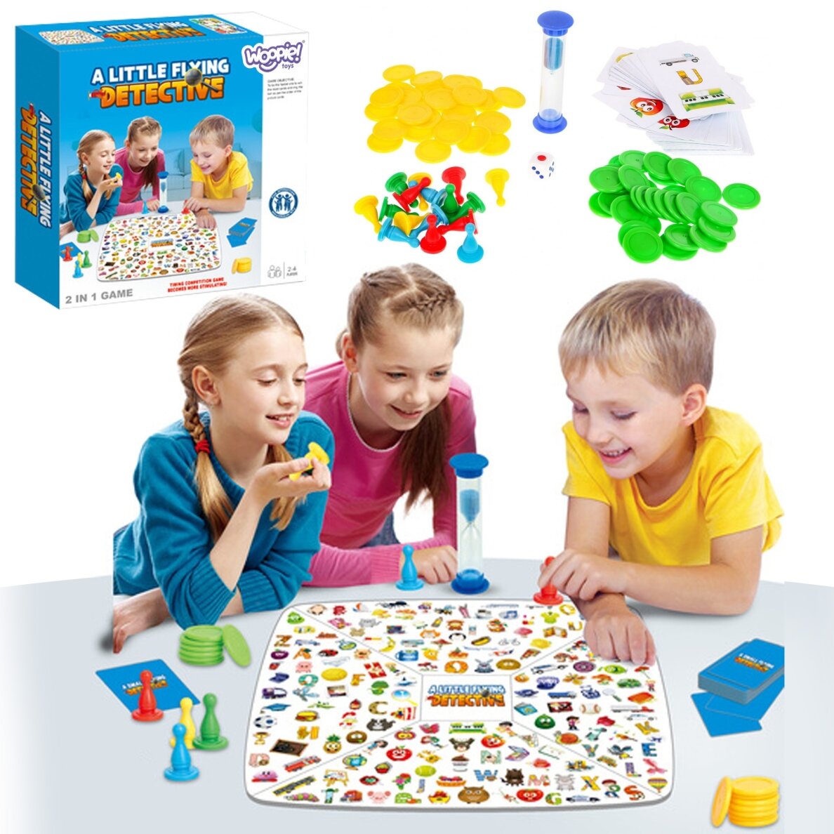 WOOPIE 2-in-1 stalo žaidimas Mažasis detektyvas + Kinietis