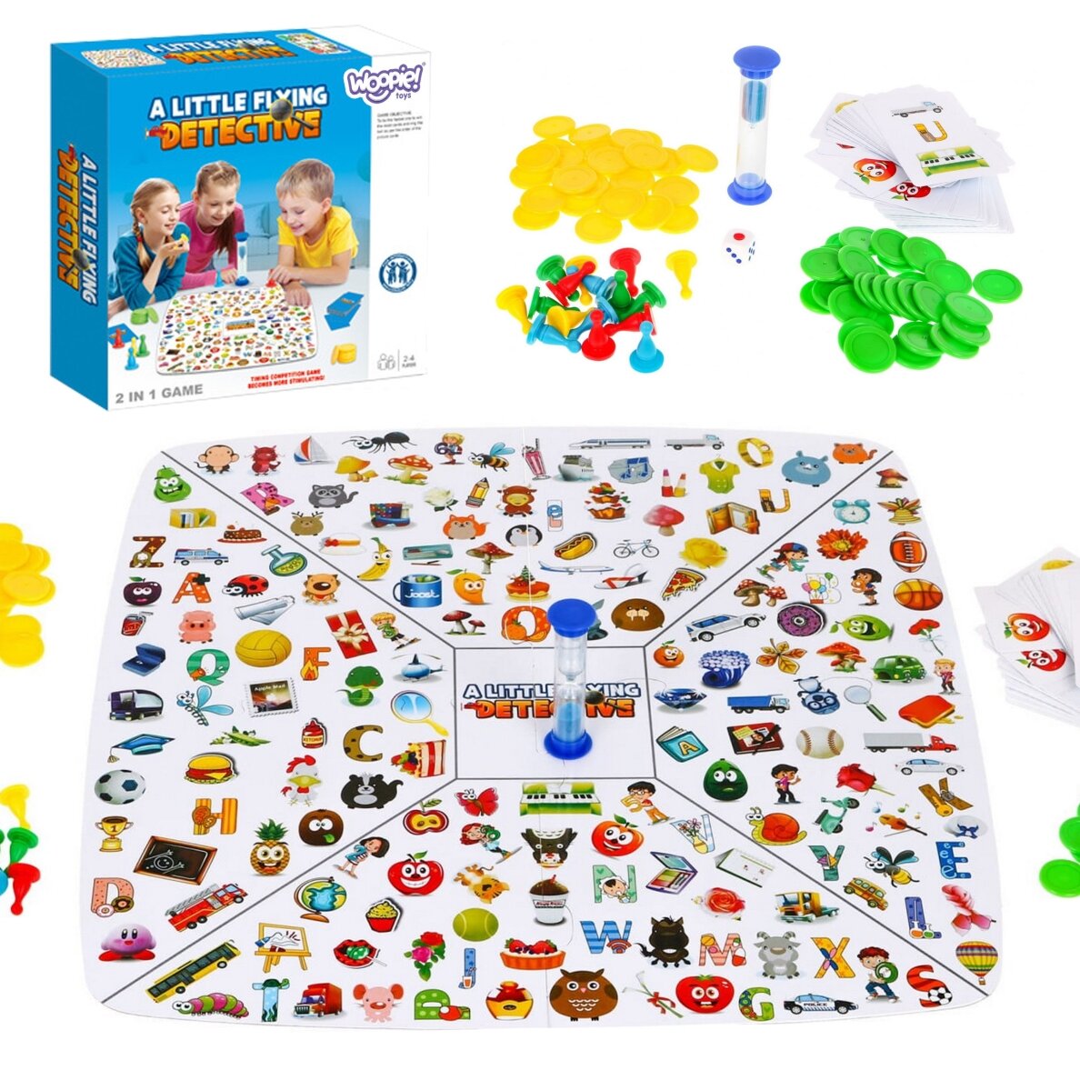 WOOPIE 2-in-1 stalo žaidimas Mažasis detektyvas + Kinietis 9