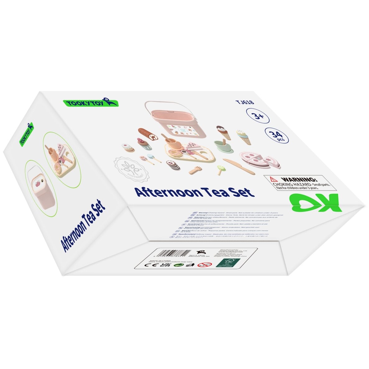 TOOKY TOY Sweet Cake Medinis saldumynų rinkinys dėžutėje Konditerija Ledainė 8
