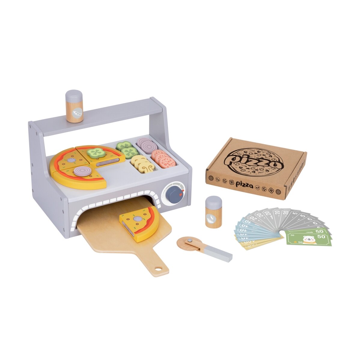TOOKY TOY Picerija Medinės picos krosnies priedai 7 TOOKY TOY Picerija Medinės picos krosnies priedai 7