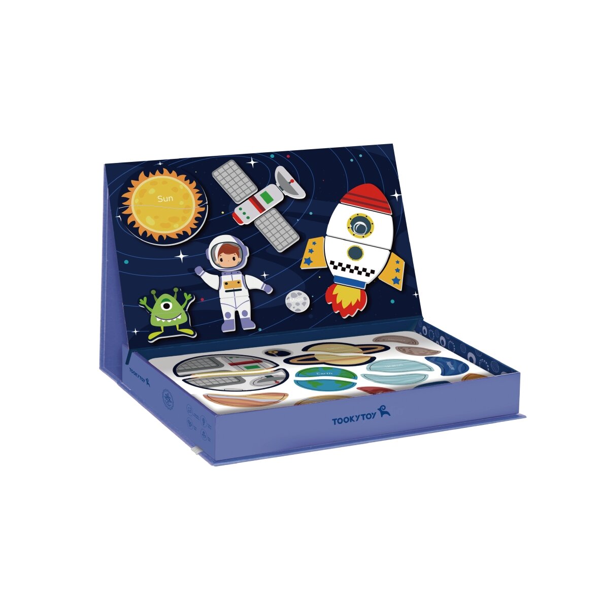 TOOKY TOY Magnetinė dėlionė Montessori edukacinė dėžutė Kosmosas 72 vnt. 5 TOOKY TOY Magnetinė dėlionė Montessori edukacinė dėžutė Kosmosas 72 vnt. 5