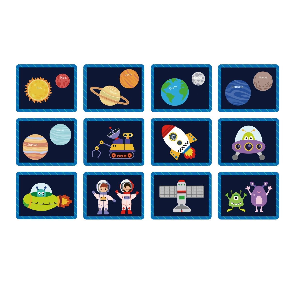 TOOKY TOY Magnetinė dėlionė Montessori edukacinė dėžutė Kosmosas 72 vnt. 6
