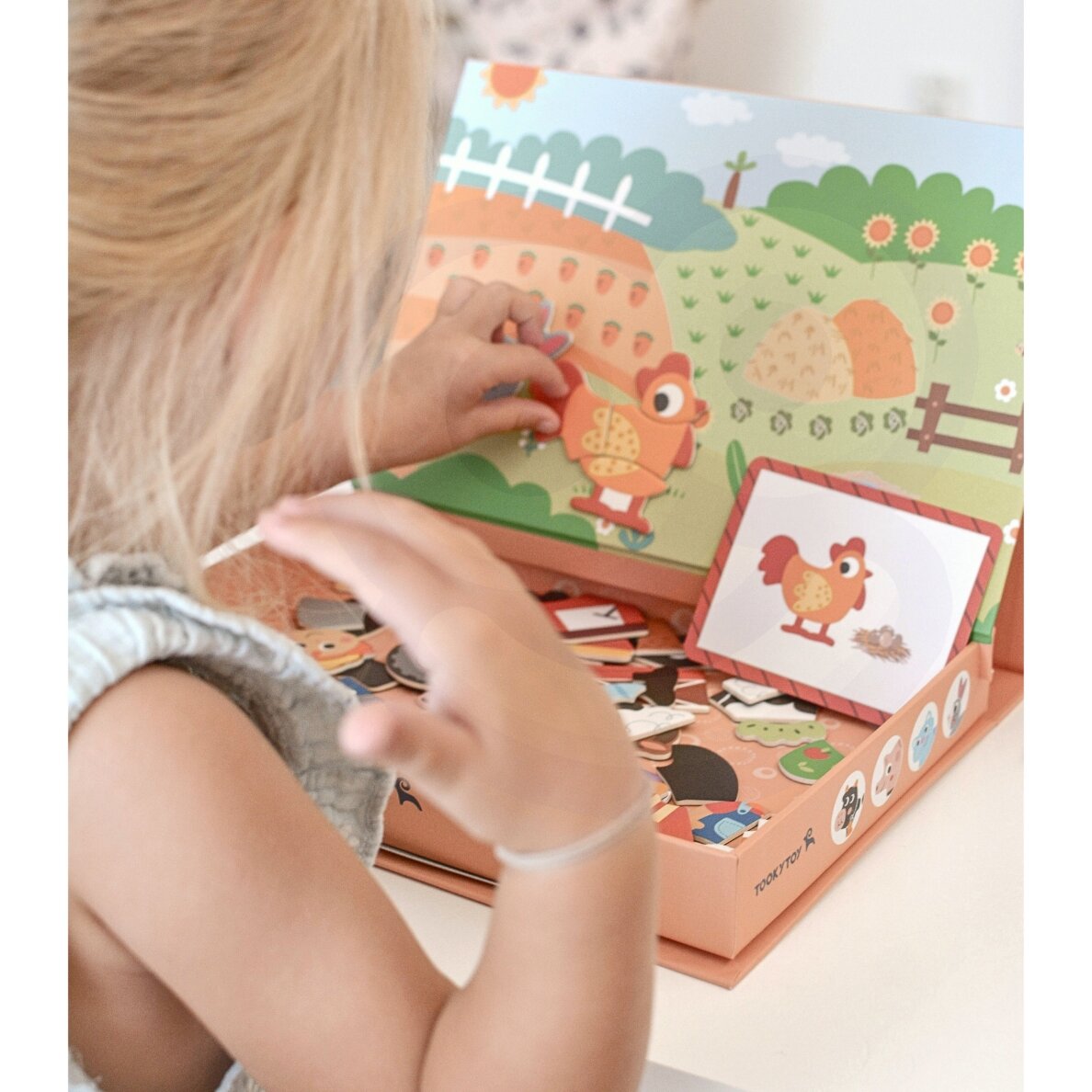 TOOKY TOY magnetinė dėlionė Ūkio dėlionė 3