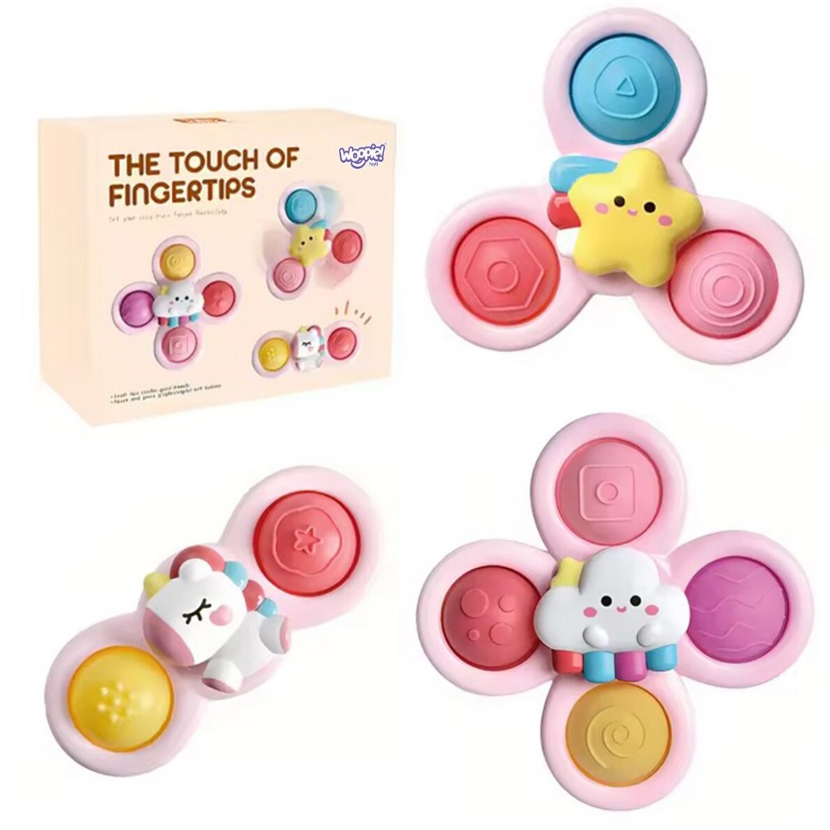 WOOPIE BABY Space Spinner Pop-it sensorinis žaislas su keičiamosiomis dalimis 3 vnt. rožinis. WOOPIE BABY Space Spinner Pop-it sensorinis žaislas su keičiamosiomis dalimis 3 vnt. rožinis.
