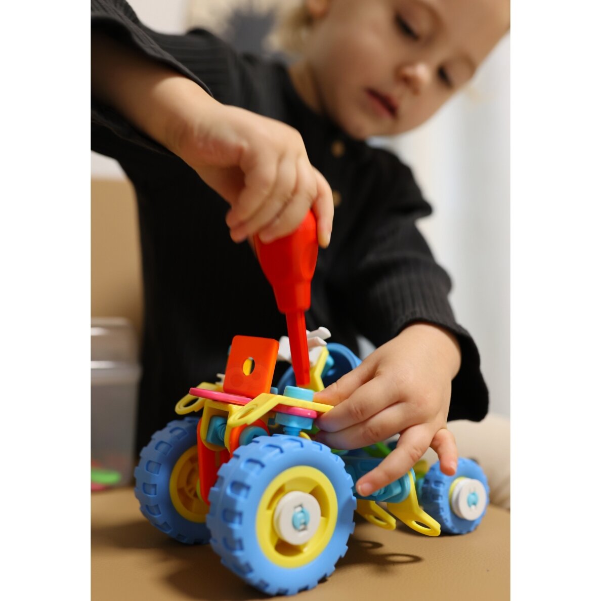 WOOPIE 6-in-1 STEM transporto priemonių konstravimo kaladėlių rinkinys 1