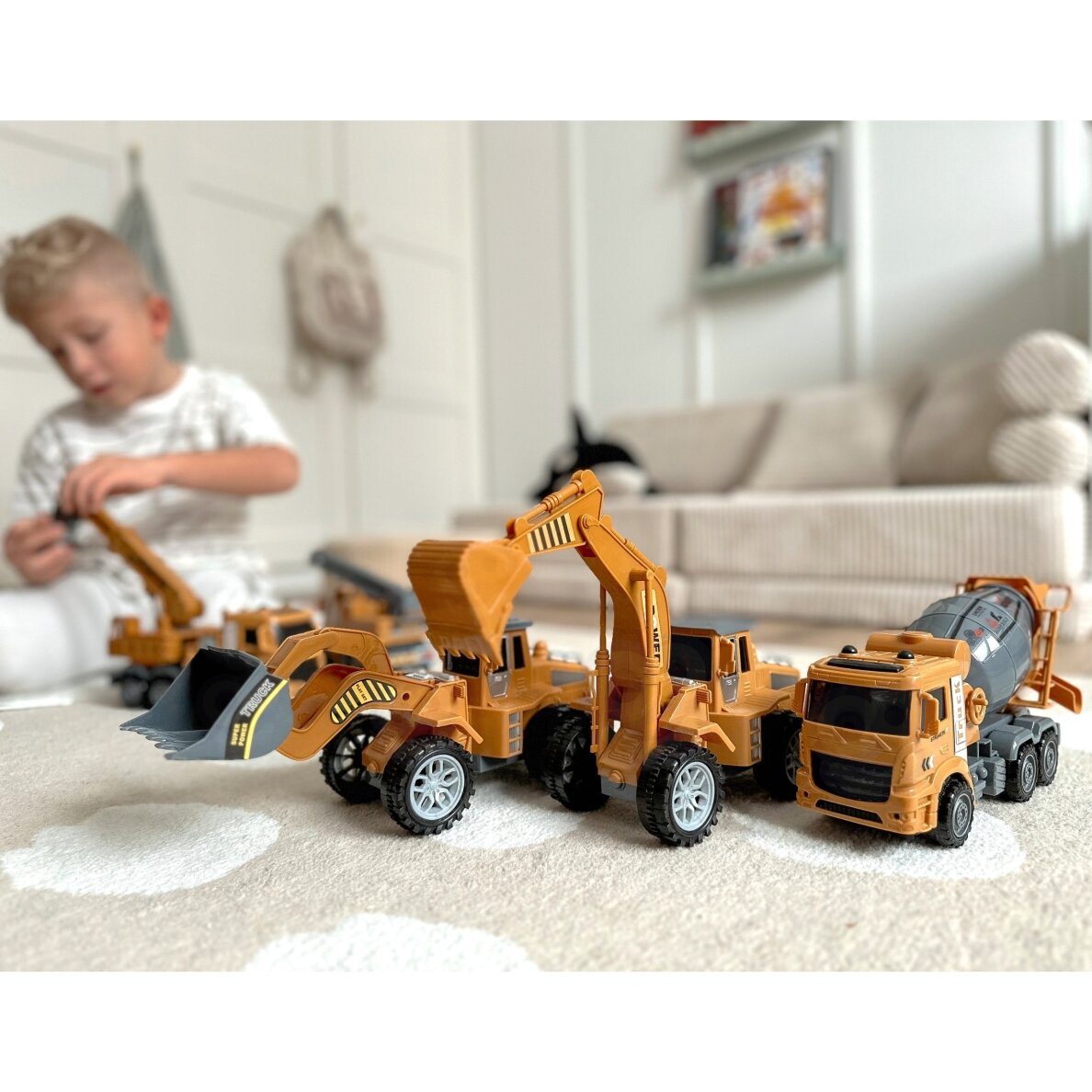 WOOPIE Didelis statybinių transporto priemonių rinkinys 6 viename 3
