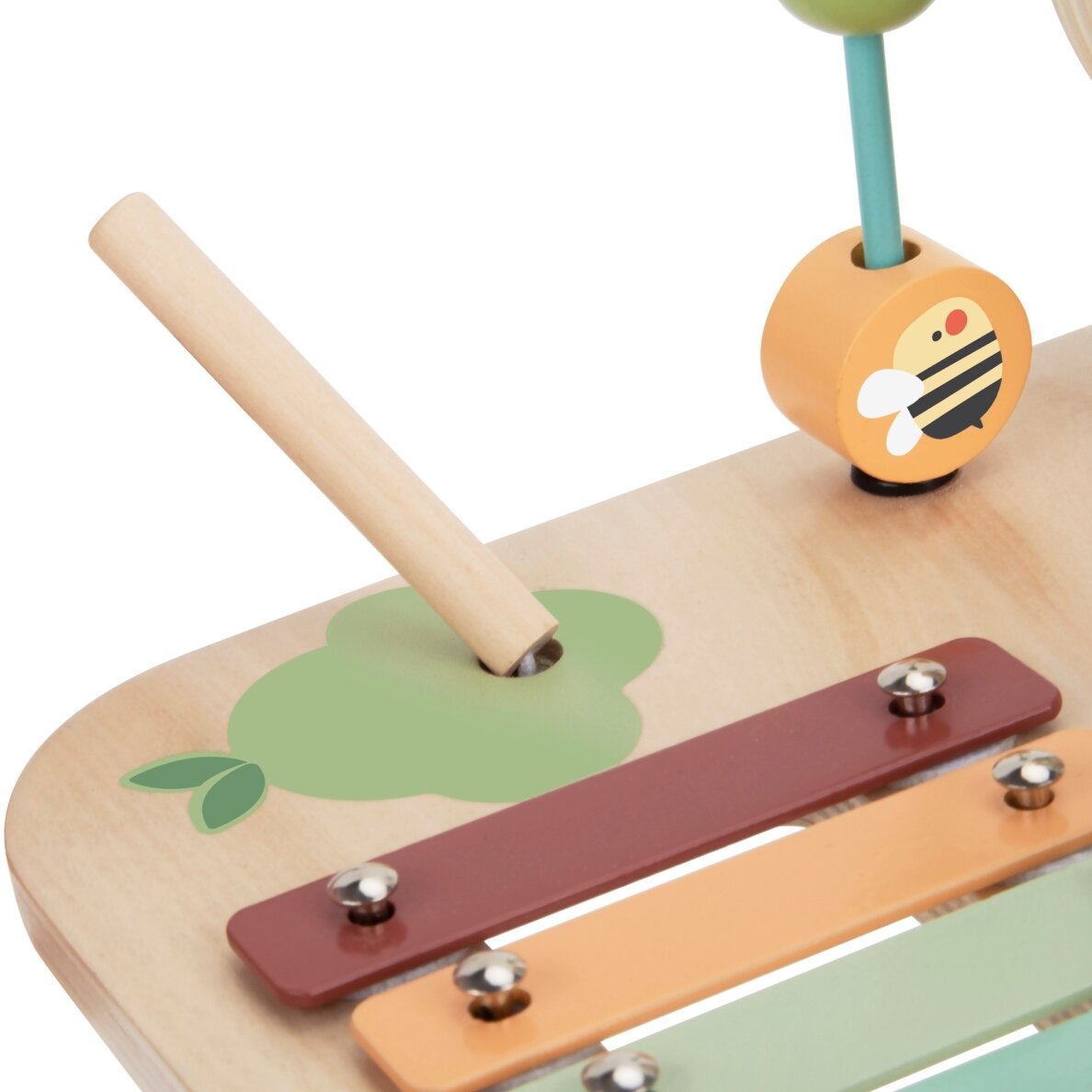 WOOPIE GREEN medinis edukacinis staliukas su muzika, sensorinis labirintas 5 viename 12