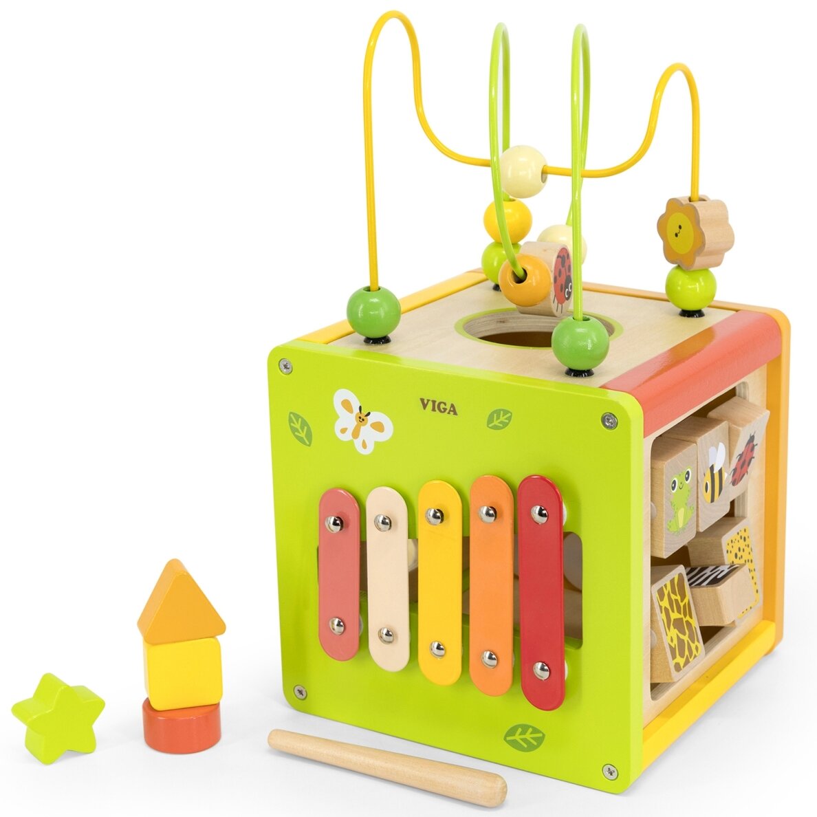VIGA medinis edukacinis kubas 5-in-1 5