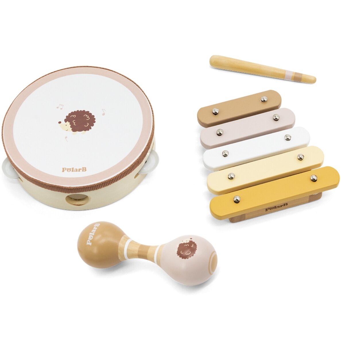 VIGA PolarB muzikos instrumentų rinkinys su ežiuku 6 VIGA PolarB muzikos instrumentų rinkinys su ežiuku 6