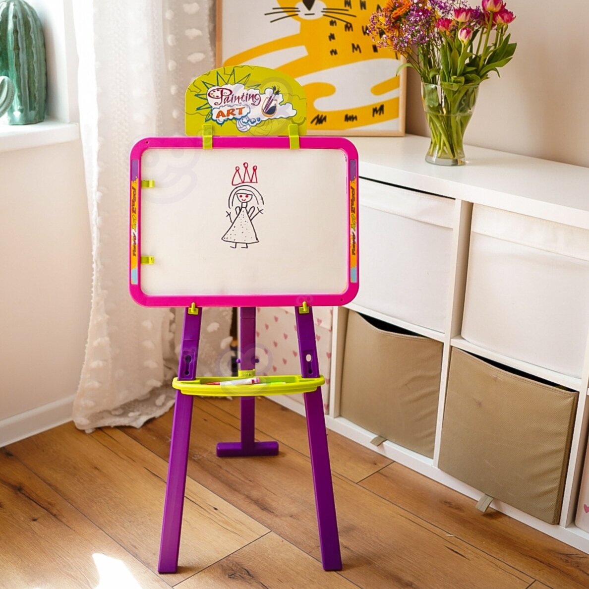 WOOPIE 3-in-1 magnetinė sauso valymo lenta su šviesos piešimu 2