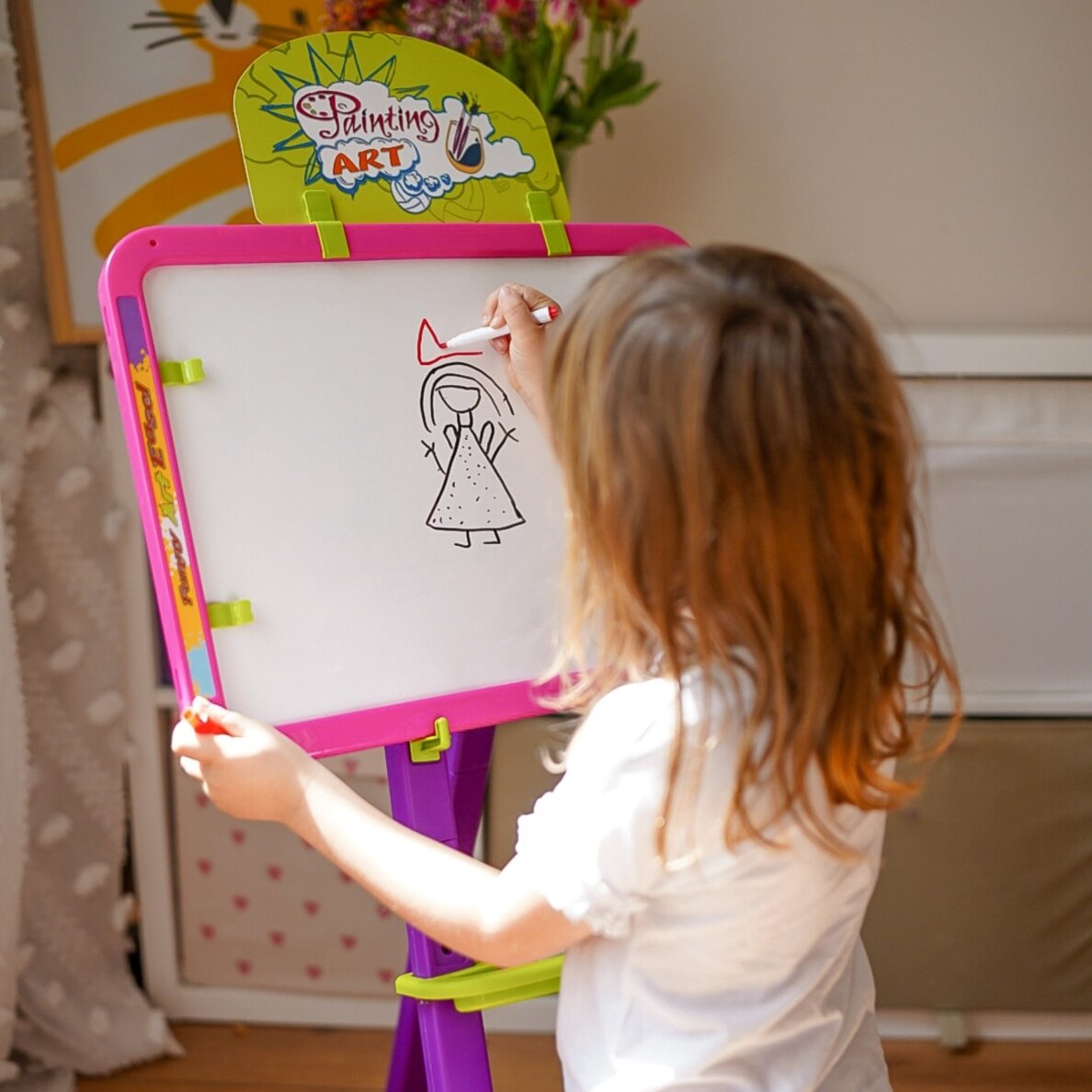 WOOPIE 3-in-1 magnetinė sauso valymo lenta su šviesos piešimu 5