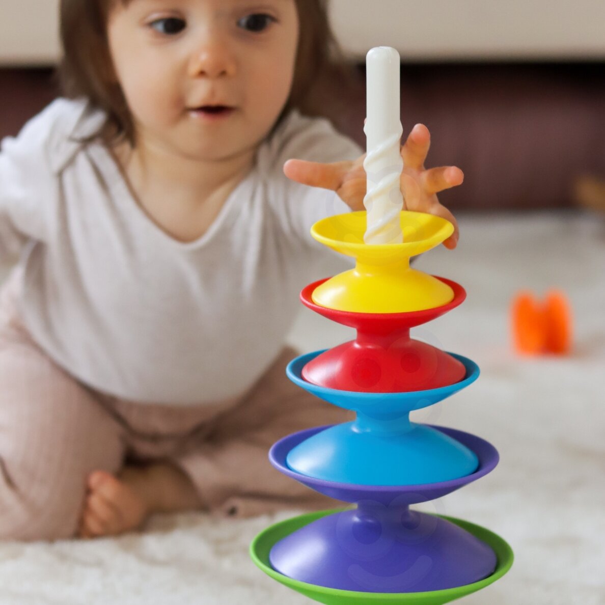 WOOPIE BABY Spalvinga bokšto dėlionė piramidė edukacinė 18m+ 1 WOOPIE BABY Spalvinga bokšto dėlionė piramidė edukacinė 18m+ 1