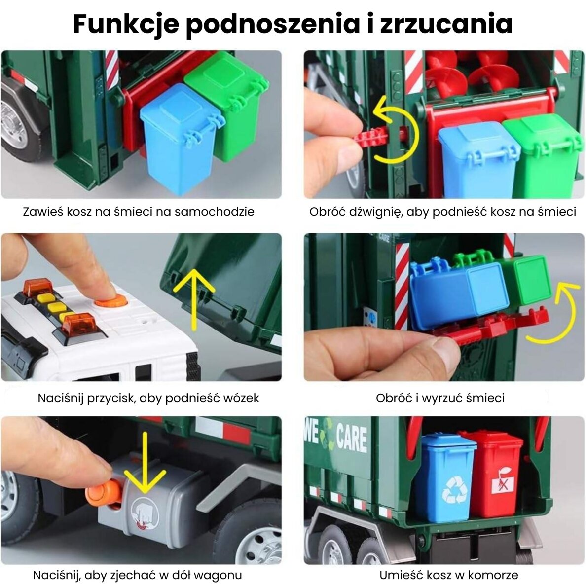 WOOPIE Šiukšliavežis atliekų rūšiavimui – mastelis 1:10 9