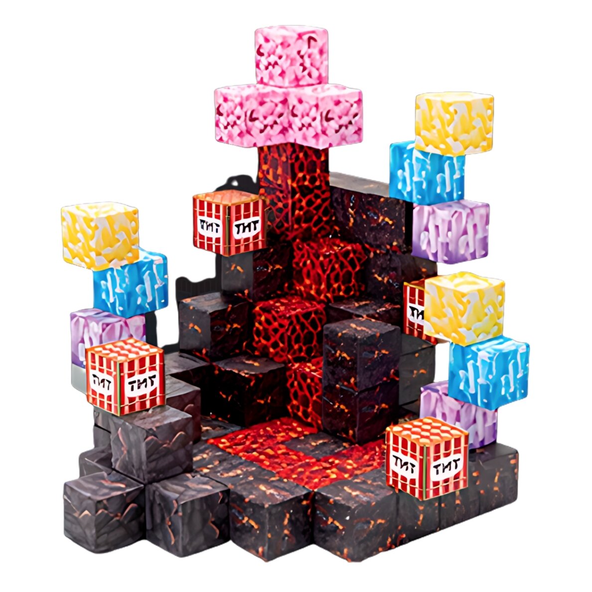 WOOPIE magnetinės kaladėlės kubeliai Pixels 74 vnt. 4 WOOPIE magnetinės kaladėlės kubeliai Pixels 74 vnt. 4