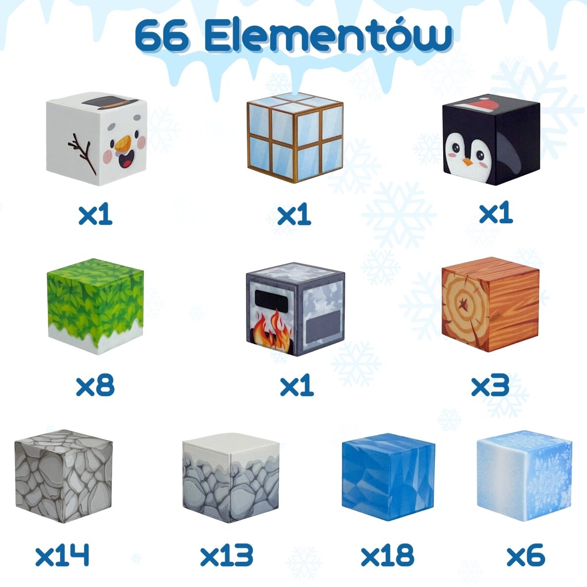 WOOPIE Magnetiniai konstravimo blokeliai Winter World of Blocks 7 WOOPIE Magnetiniai konstravimo blokeliai Winter World of Blocks 7