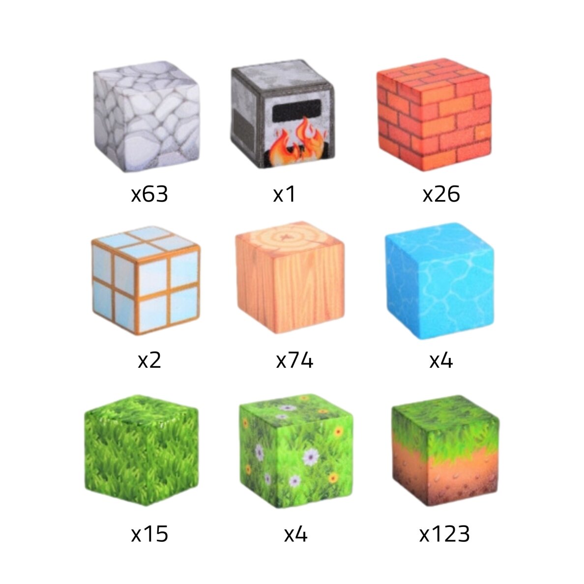 WOOPIE magnetinės konstrukcinės kaladėlės World of Blocks 108 vnt. 12