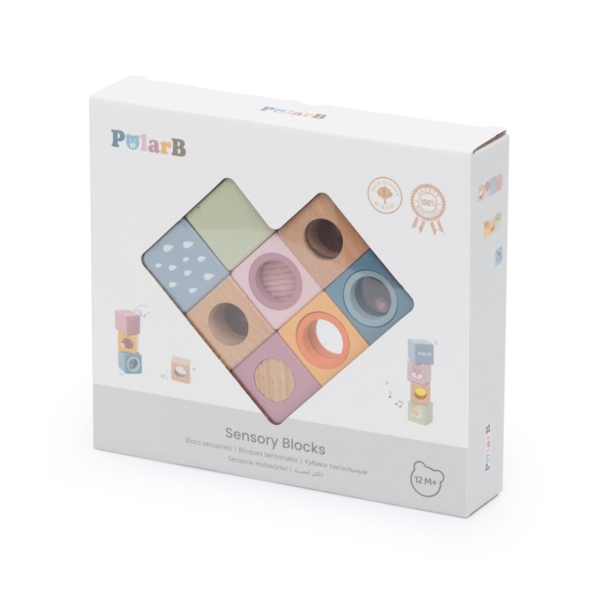 VIGA PolarB medinės sensorinės kaladėlės 7 VIGA PolarB medinės sensorinės kaladėlės 7