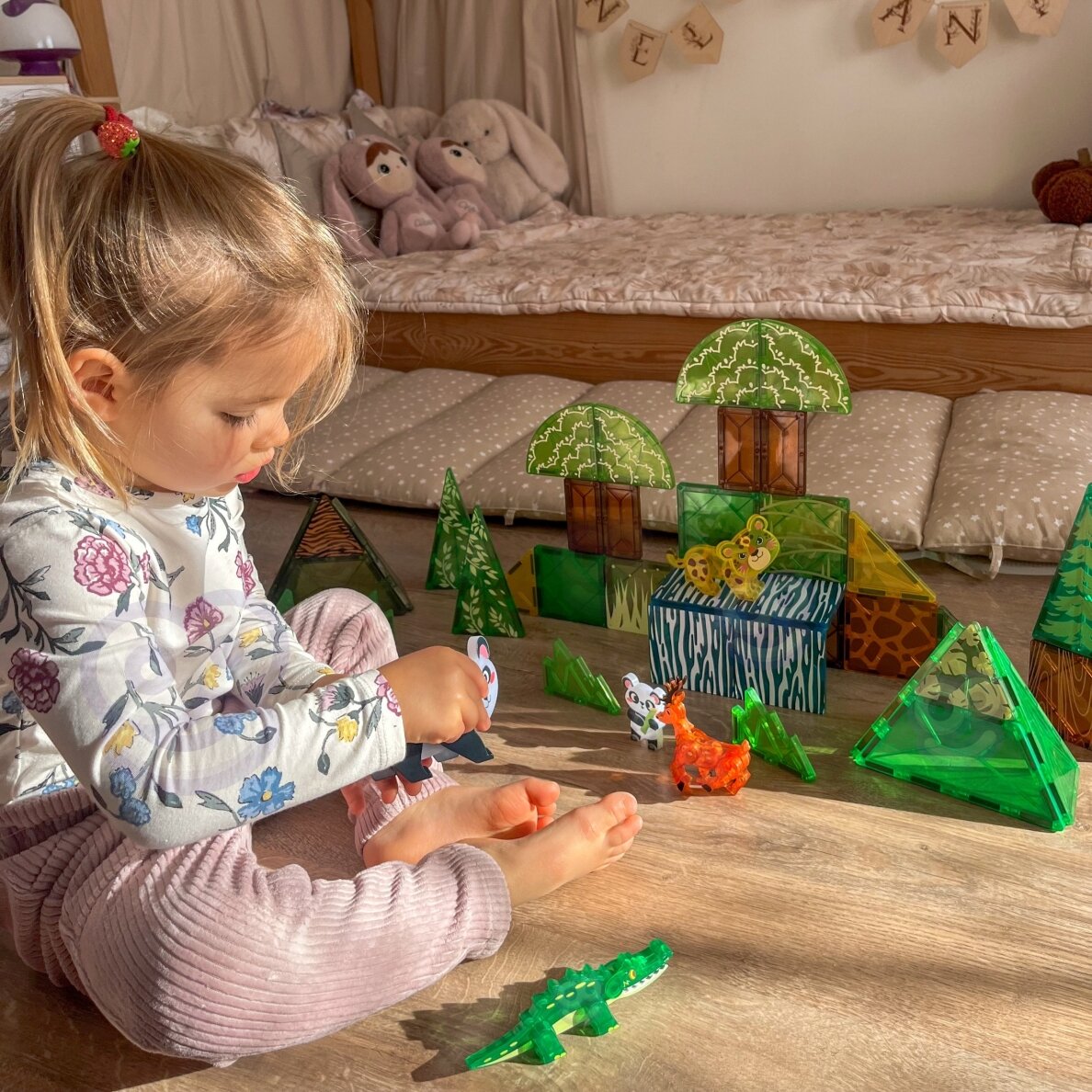 WOOPIE magnetinės konstrukcinės kaladėlės 3D edukacinis rinkinys Reti gyvūnai 45 vnt. 1 WOOPIE magnetinės konstrukcinės kaladėlės 3D edukacinis rinkinys Reti gyvūnai 45 vnt. 1