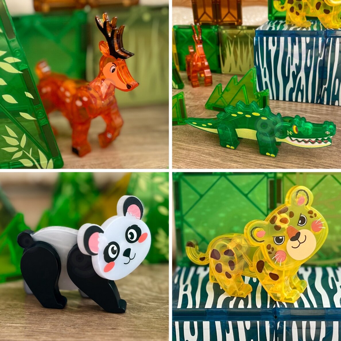 WOOPIE magnetinės konstrukcinės kaladėlės 3D edukacinis rinkinys Reti gyvūnai 45 vnt. 2 WOOPIE magnetinės konstrukcinės kaladėlės 3D edukacinis rinkinys Reti gyvūnai 45 vnt. 2