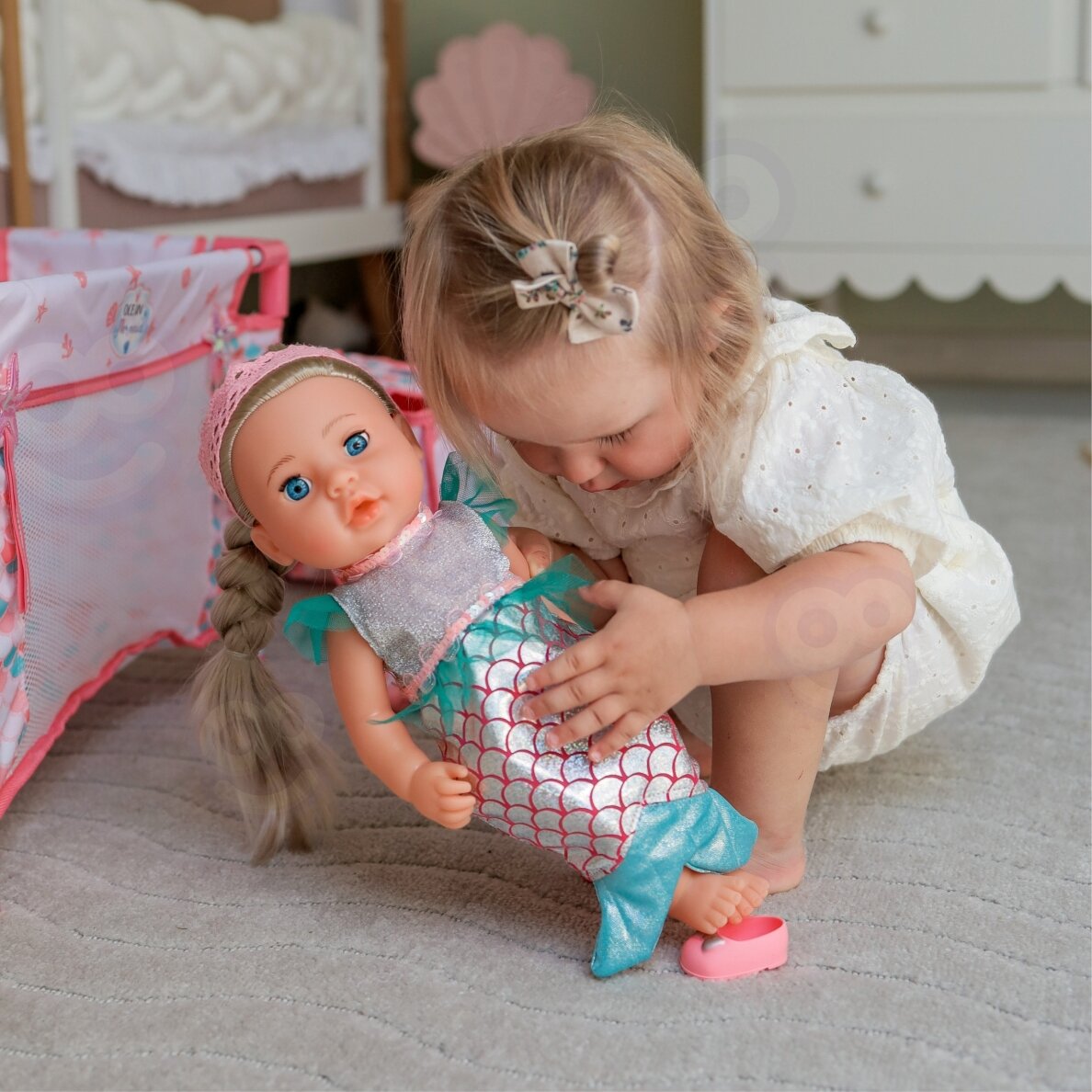WOOPIE ROYAL kūdikio lėlė 36 cm Undinėlė Interaktyvus rinkinys XXL 18 in 1 2