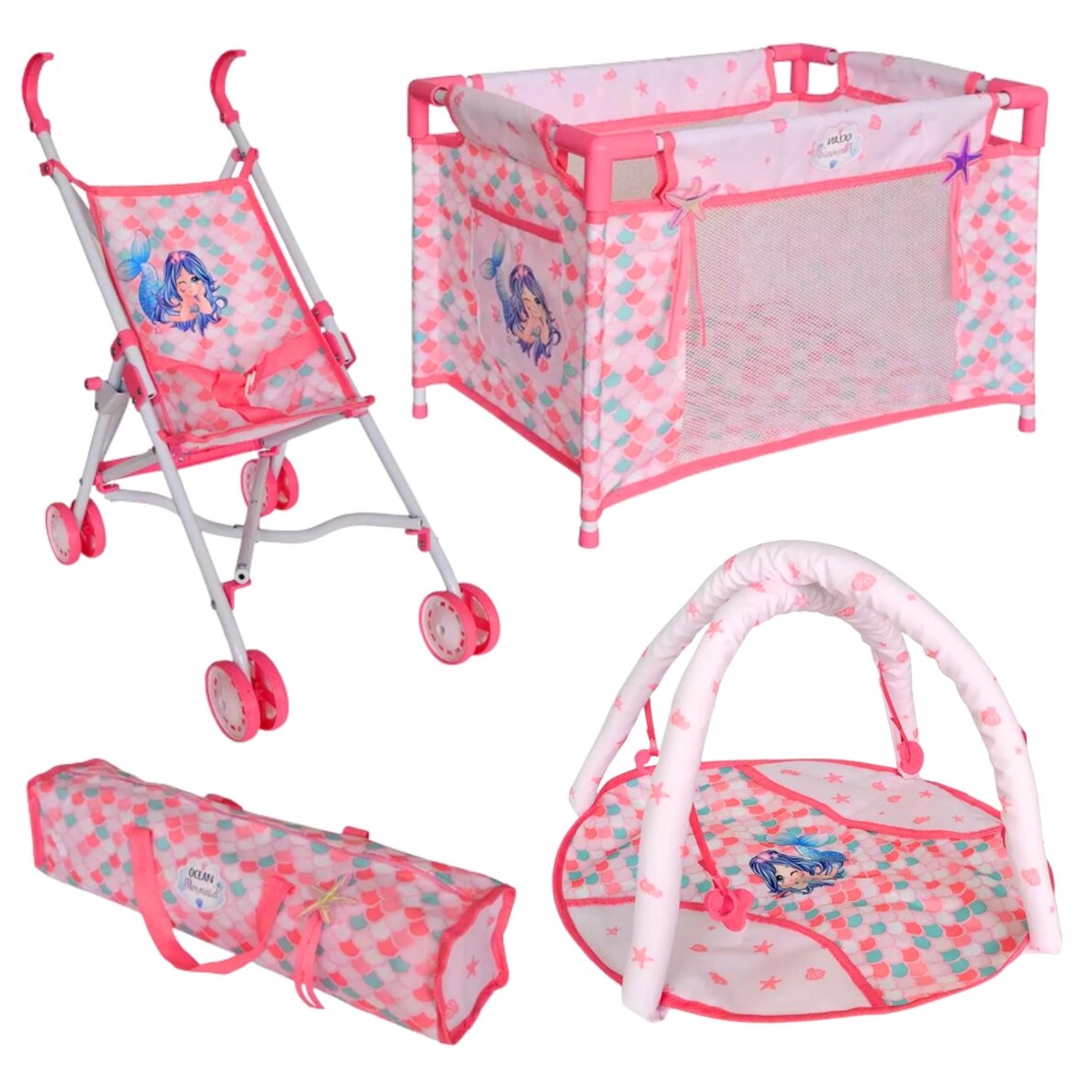 WOOPIE ROYAL kūdikio lėlė 36 cm Undinėlė Interaktyvus rinkinys XXL 18 in 1 6