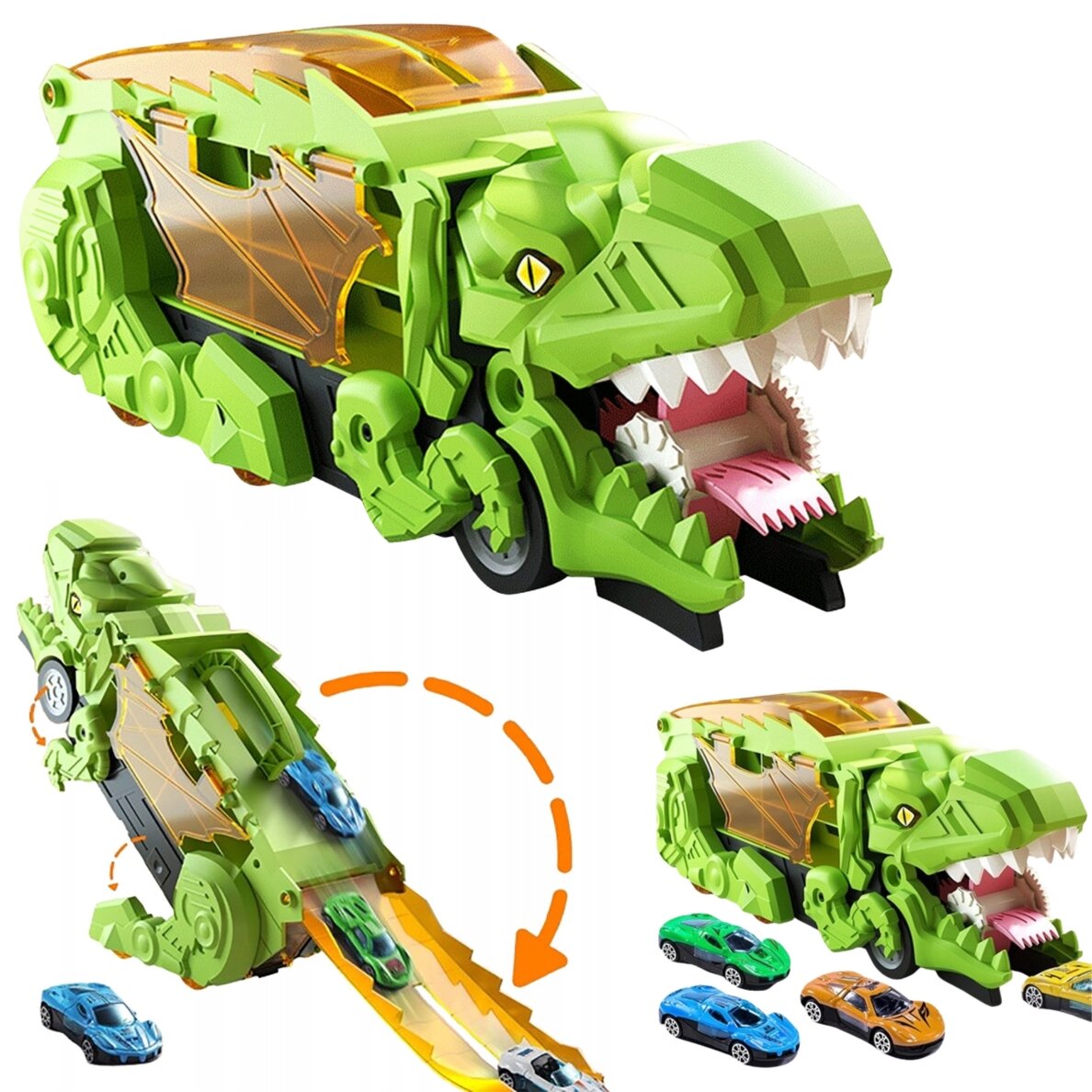 WOOPIE Dinozauras rijikas trasos transporto priemonių rinkinys 13 vnt. 16
