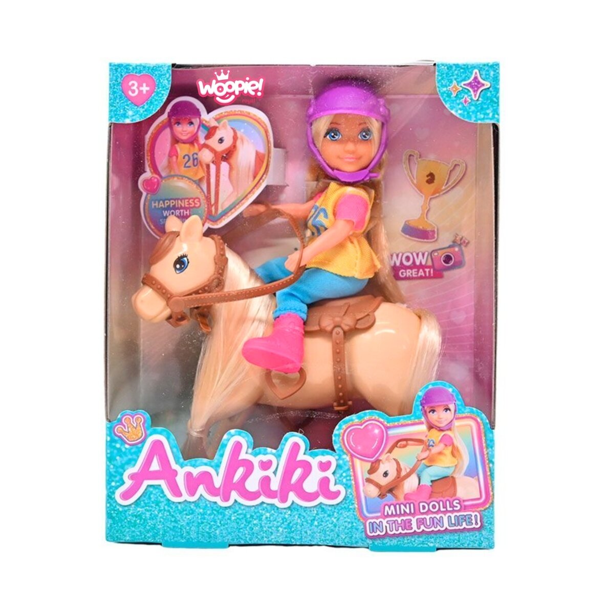WOOPIE raitelės ir arklio lėlės rinkinys 9 WOOPIE raitelės ir arklio lėlės rinkinys 9