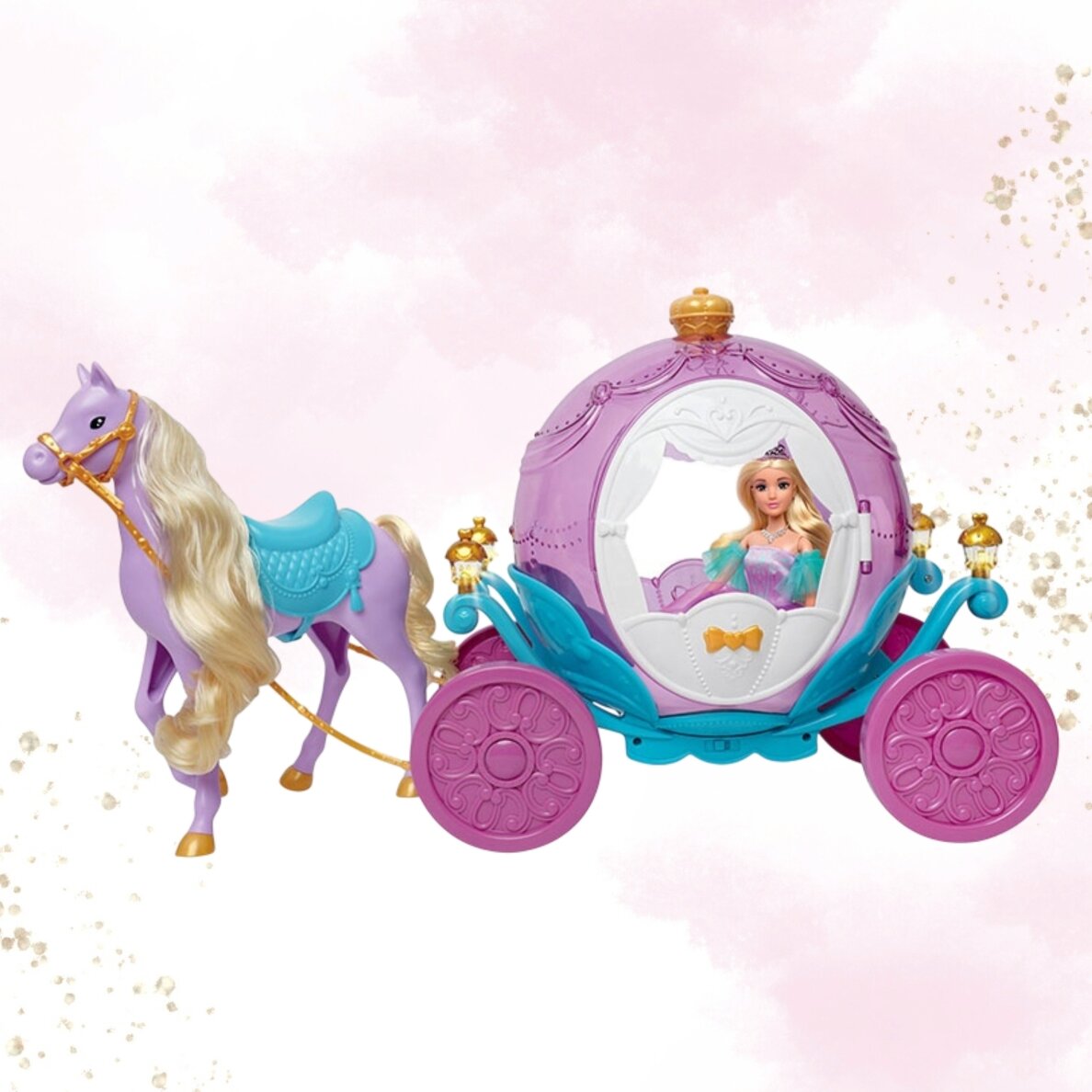 WOOPIE ROYAL princesės Lily lėlė ir stebuklingos karietos aksesuarai 2