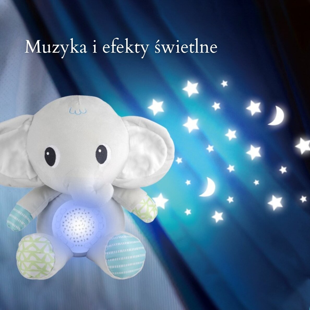 WOOPIE BABY drambliuko minkštas žaislas su projektoriumi ir raminančiais garsais 12 melodijų 8 WOOPIE BABY drambliuko minkštas žaislas su projektoriumi ir raminančiais garsais 12 melodijų 8